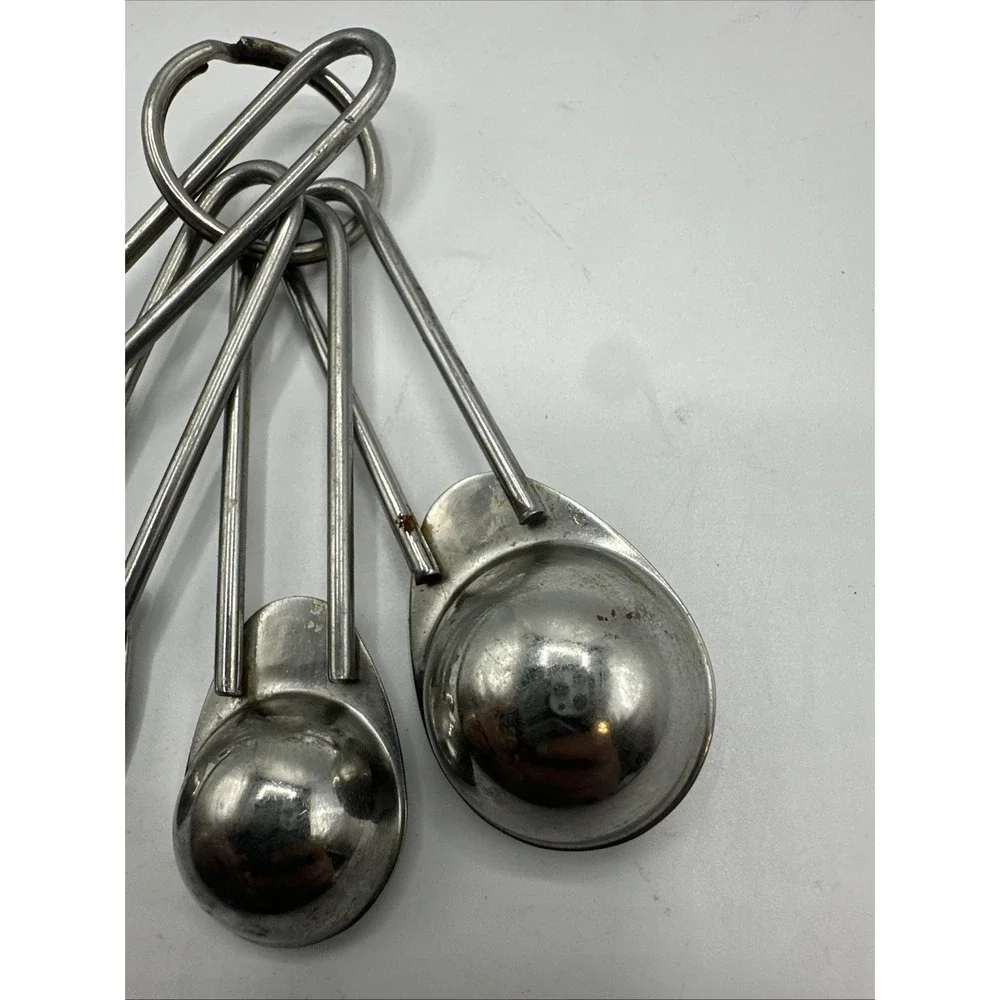 Metal Measuring Spoons - Set Of 4 1- Tsp, 1/2 Tsp, 1/4 Tsp, And 1/8 Tsp